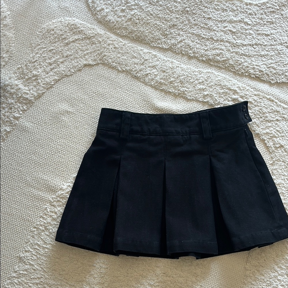 Aritzia Black Pleated Mini Skirt